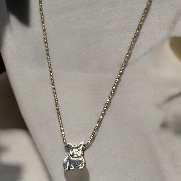 Alex Woo Sterling Silver French Bulldog Pendant Necklace Designer Frenchie Dog - Picture 6 of 16
